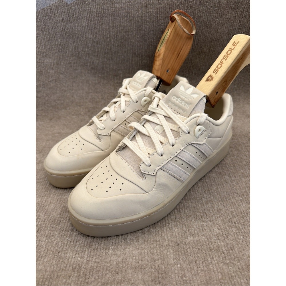 NWOT Adidas Rivalry Mens Size 8.5 Low Triple White Shoes FV4432